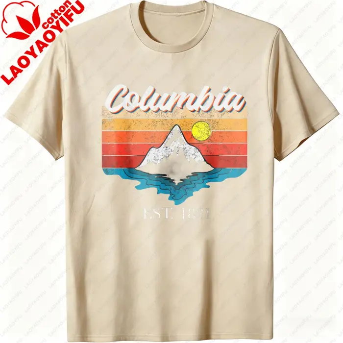 Columbia Mountain Sunset T-shirt en coton à manches courtes pour hommes