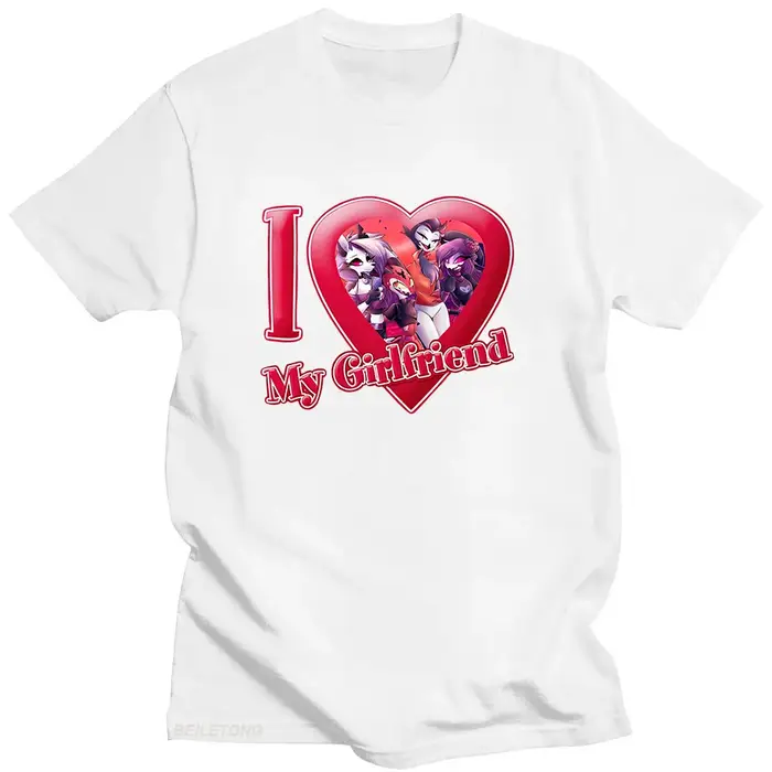 Hellubodiva-T-shirt en coton à col rond imprimé dessin animé, T-shirt Anime, T-shirt Kawaii Harajuku