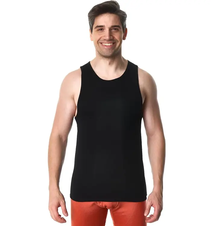 Débardeur 100% laine mérinos pour homme, sous-vêtement sans manches en laine mérinos, couche de base