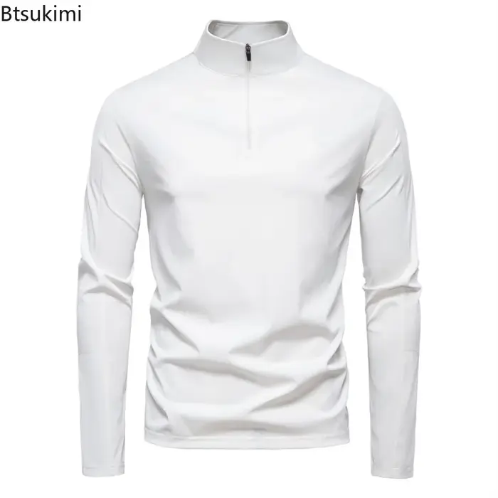 Nouvelle Collection Printemps-Été 2026 – T-shirt Anti-UV UPF100+ à Manches Longues et Demi-Zip pour Homme – Idéal Pêche et Randonnée en Extérieur