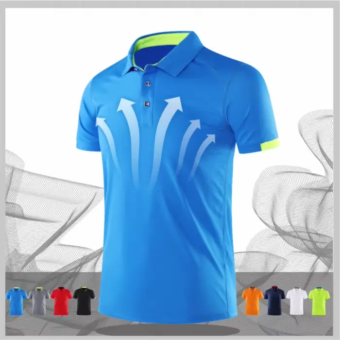 Polo à séchage rapide avec logo personnalisé brodé pour hommes et femmes