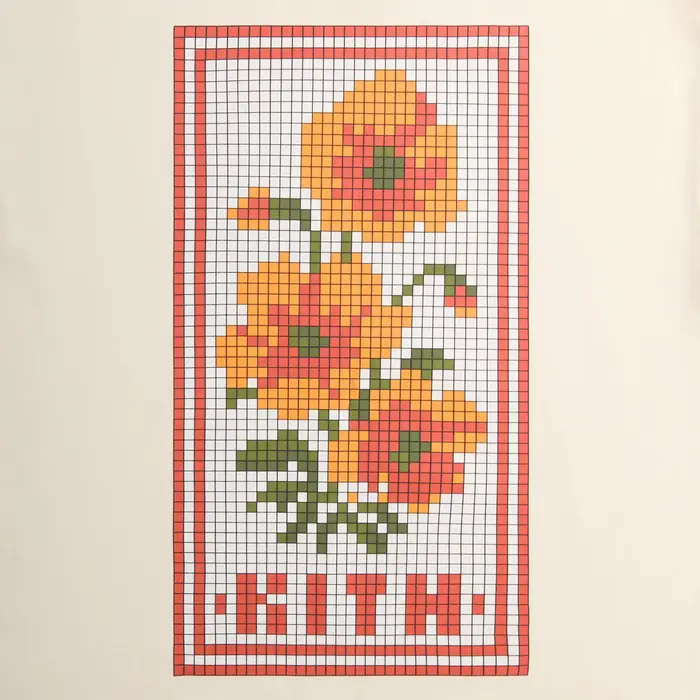 KITH Box T-shirt à manches courtes avec logo floral imprimé pour hommes et femmes