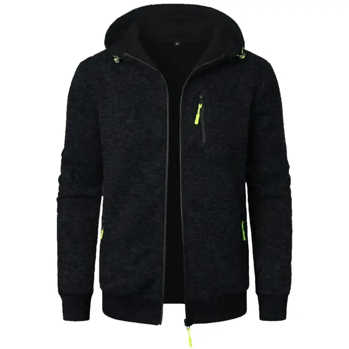 Sweat-shirt à manches longues pour homme, Streetwear, fermeture éclair, capuche, surdimensionné, cha