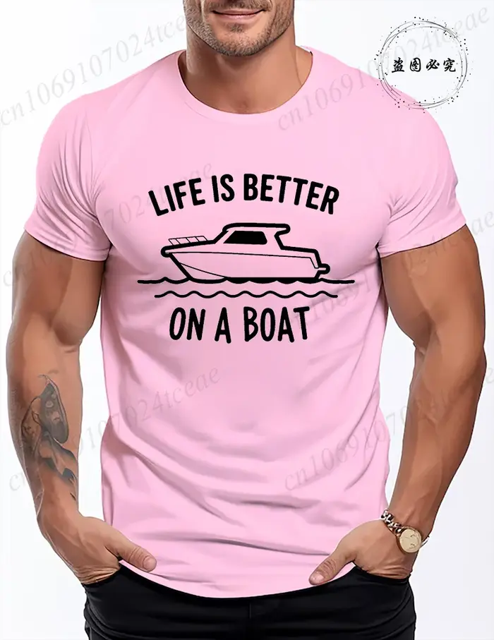 T-shirt « La vie est meilleure sur un bateau » pour femmes et hommes
