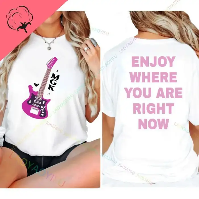 Mgk mitrailleuse Kelly T-shirt mode haute qualité à manches courtes T-shirt 100% coton ample haut dé