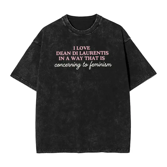 Off Campus I Love Dean Di Laurentis T-shirt pour homme en pur coton, décontracté, col rond, manches 