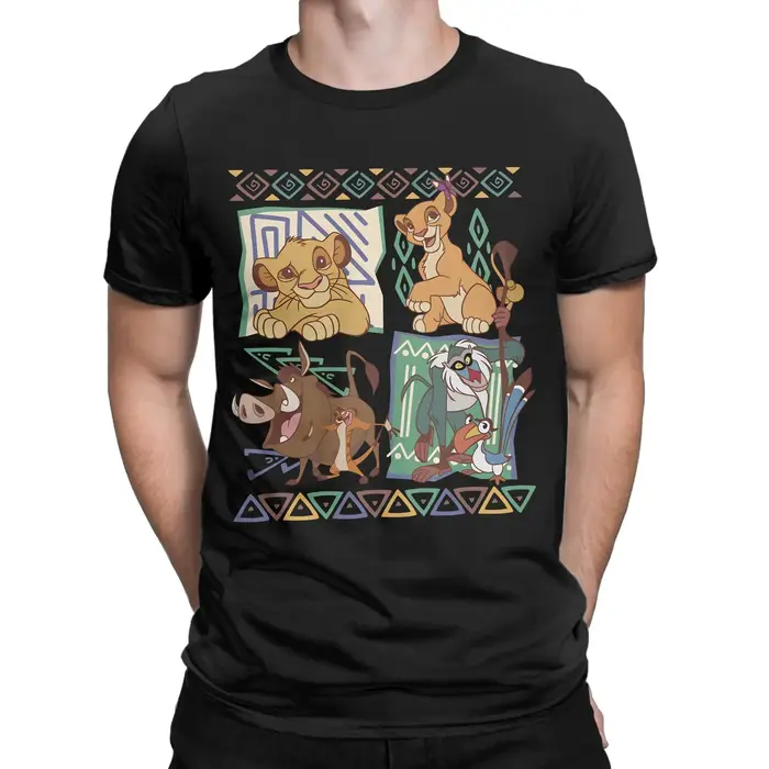 T-shirt pour hommes Le Roi Lion, humoristique, manches courtes, col rond, en pur coton, vêtements gr