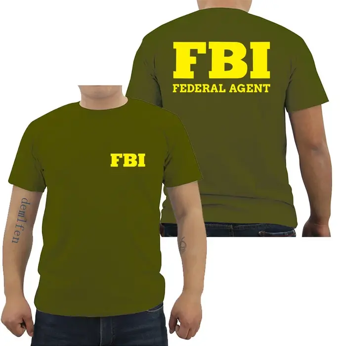 Agent fédéral Bureau investigation FBI T-shirt hommes