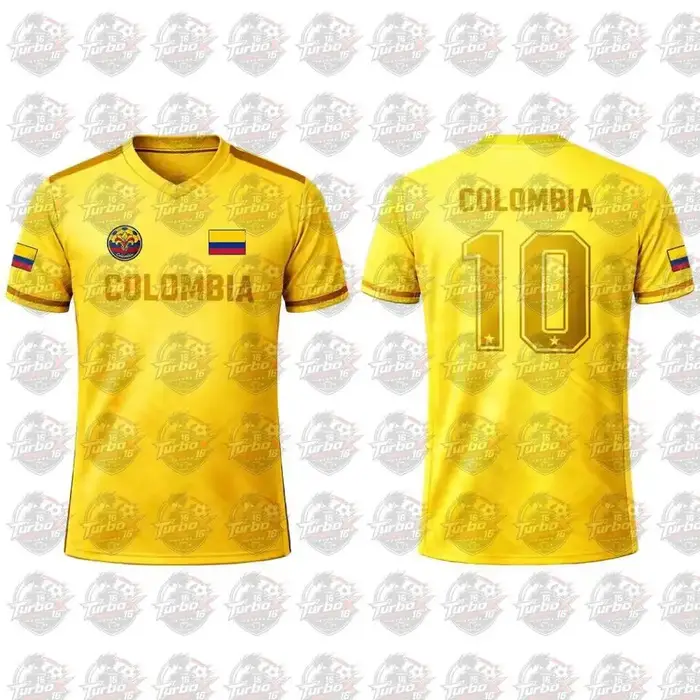 Nouveau Maillot de Foot 2026 Imprimé Drapeau Columbia pour Homme – T-shirt Sportif Respirant à Col Rond Unisexe – Idéal