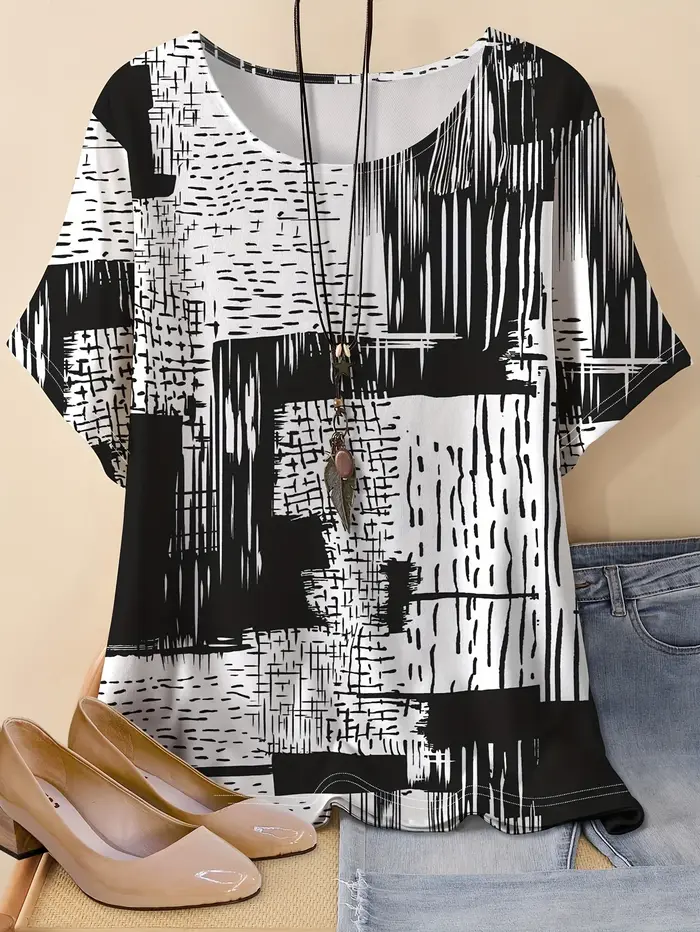 T-shirt à imprimé léopard pour femme