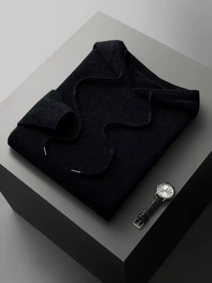 100% laine mérinos haute qualité hommes sweats à capuche printemps automne pull pull intelligent tri
