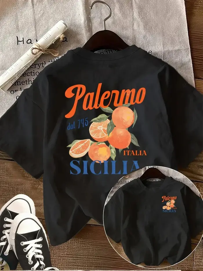 T-shirt graphique vintage Palermo Sicilia
