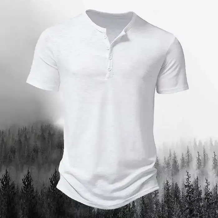 Nouveauté 2026 – T-shirt Henley d'été pour homme