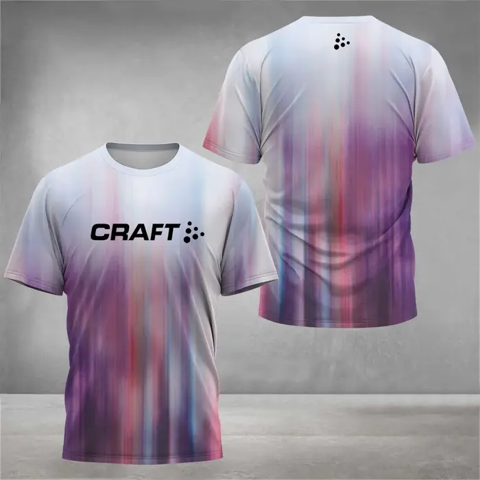 T-shirt à col rond imprimé à la mode pour hommes, haut à manches courtes, badminton et tennis, vêtem