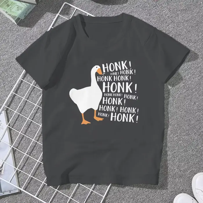 Honkers-T-shirt pour filles, sans titre Goose Game Tees, T-shirt pour dames, Économie d'été basiques
