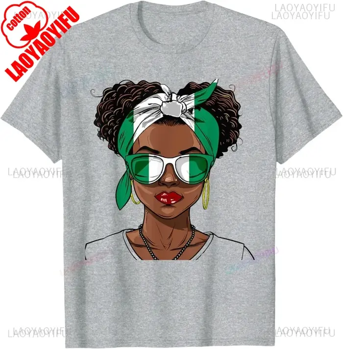 Tenue drapeau du Nigeria pour femme, uniforme Souvenirs, T-Shirt nigérian d'été pour homme, col rond