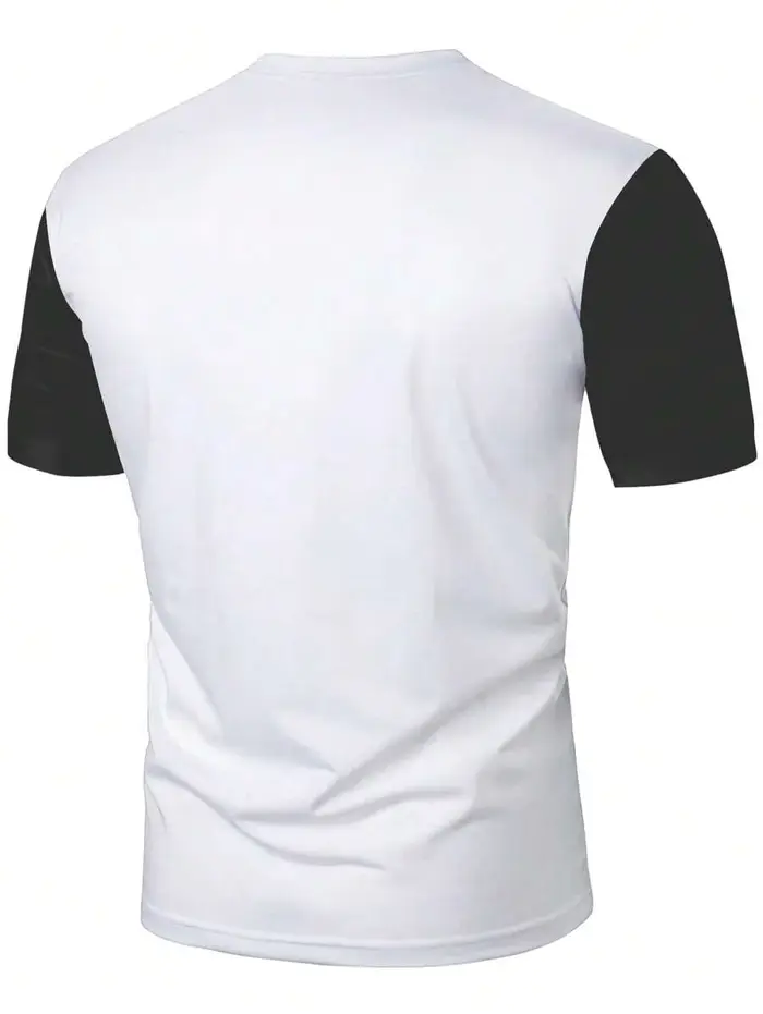 Un T-shirt à manches courtes imprimé à motif personnalisé pour hommes pour un vêtement d'été confort
