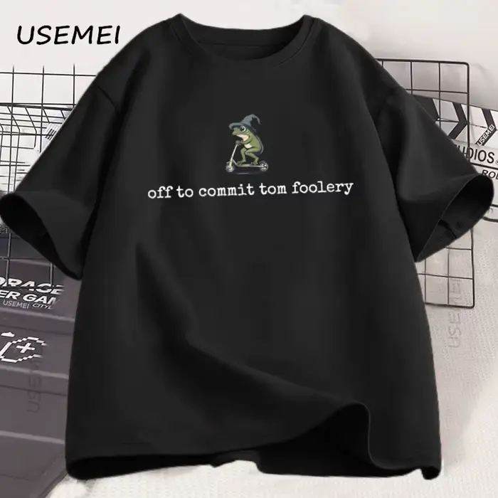 Off To Commit Tom Foolery Frog T-Shirt drôle Weirdcore Meme T-Shirt graphique pour adultes hommes fe