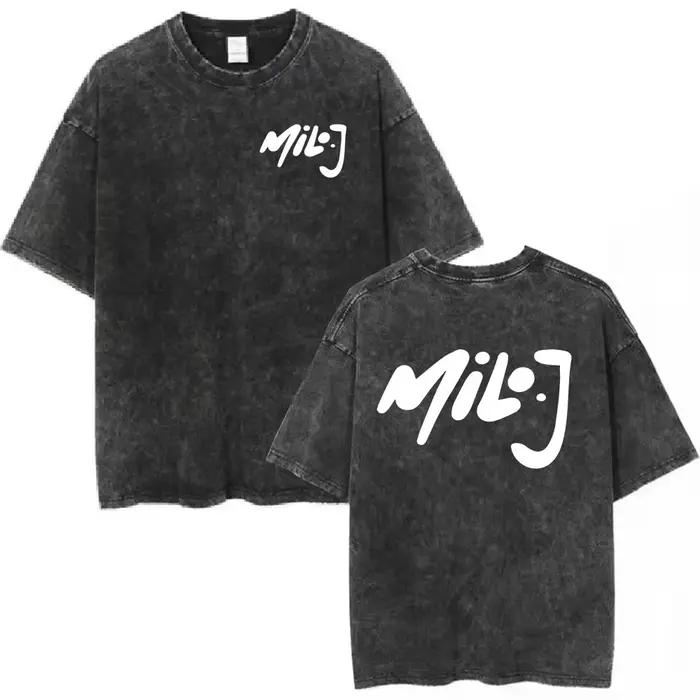 T-shirt Rapper Milo J Tour 111 Album Merch T-shirts Homme Femme Mode Hip Hop Vintage Lavé Manches Co
