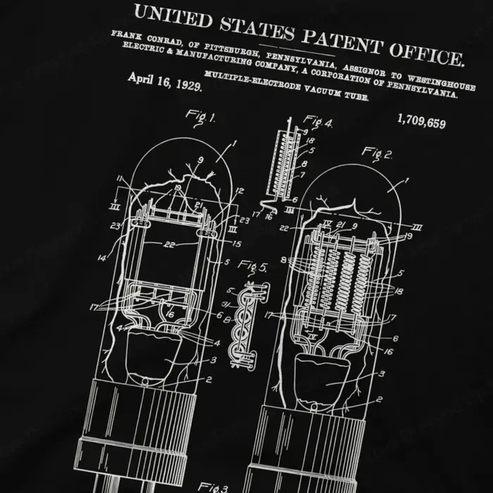 T-shirt en coton avec tube sous vide électronique pour homme