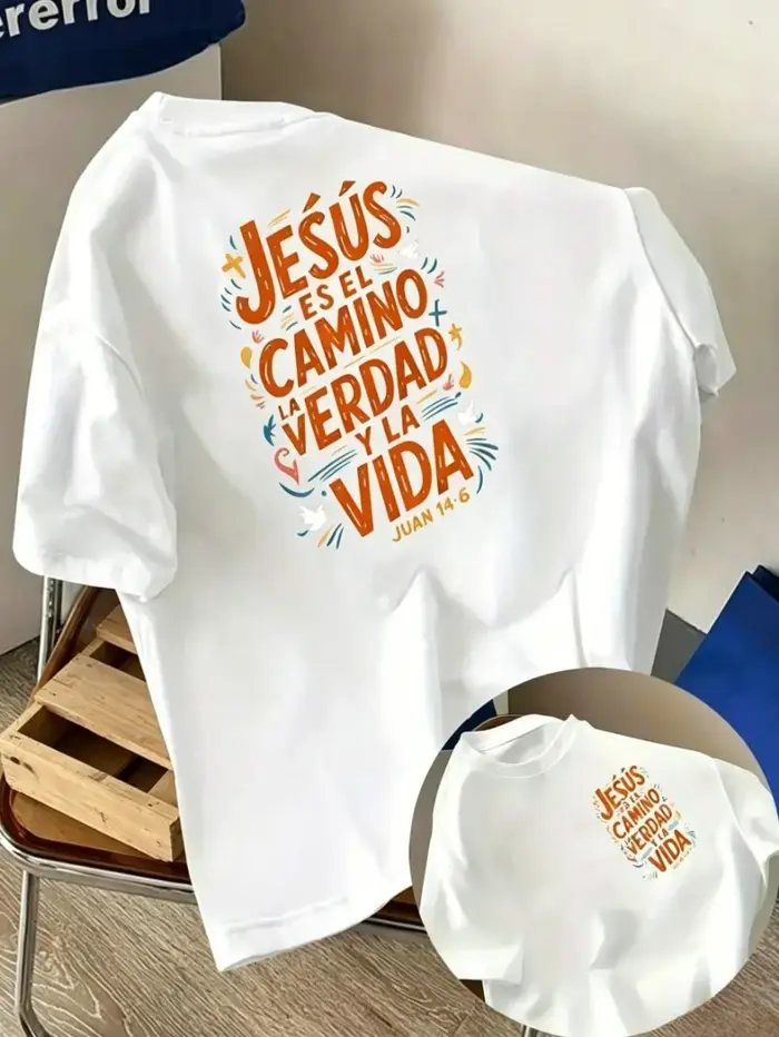 T-shirt imprimé « Jésus est le chemin, la vérité et la vie » Juan 14:6, verset biblique, graphique,