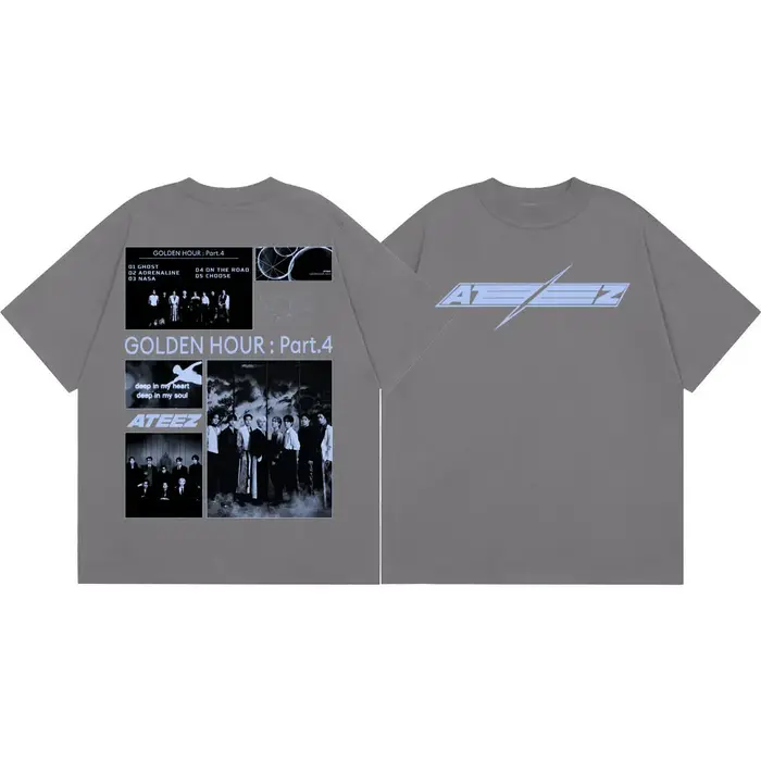T-shirt Kpop Ateez Merch Album pour hommes et femmes