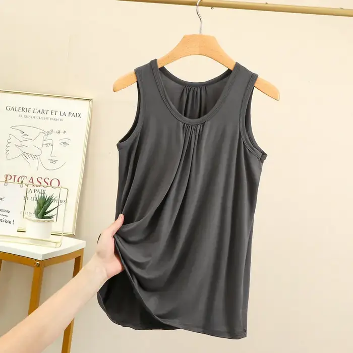 Débardeur grande taille plis amples pour femmes