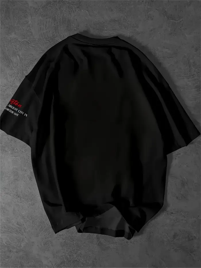 Boston nouveau hommes 23 motif imprimé respirant col rond T-shirt extérieur coupe confortable haut décontracté