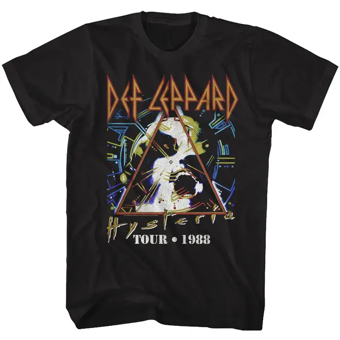 T-shirt pour homme Def Leppard Tour '88, 100% coton, unisexe, col rond, manches courtes, style overs