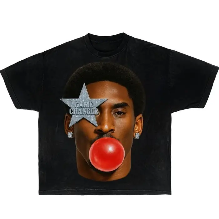 Bryant Bubble Gum Pop Vintage manches courtes T-shirt été hommes femmes Streetwear Y2K mode Harajuku basket-ball