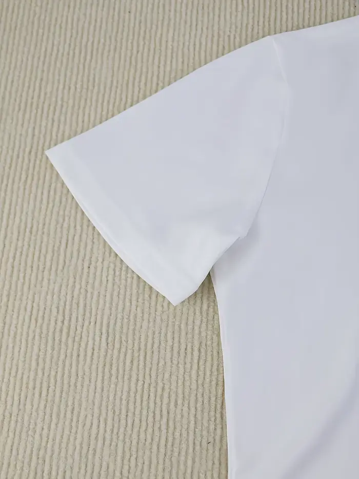 Crop top blanc pour femme avec imprimé pique noire