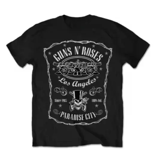 T-shirts Guns N&apos pour l'été 2026, Roses Paradise City Slash Axl Rose Rock, t-shirt officiel pour