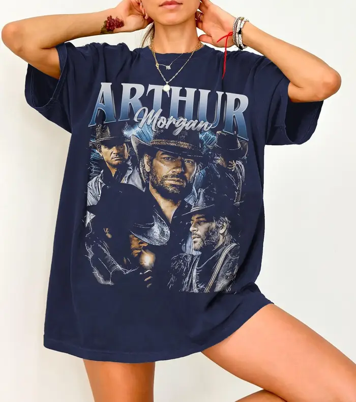 T-shirt à motif pirate des années 90 d'Arthur Morgan