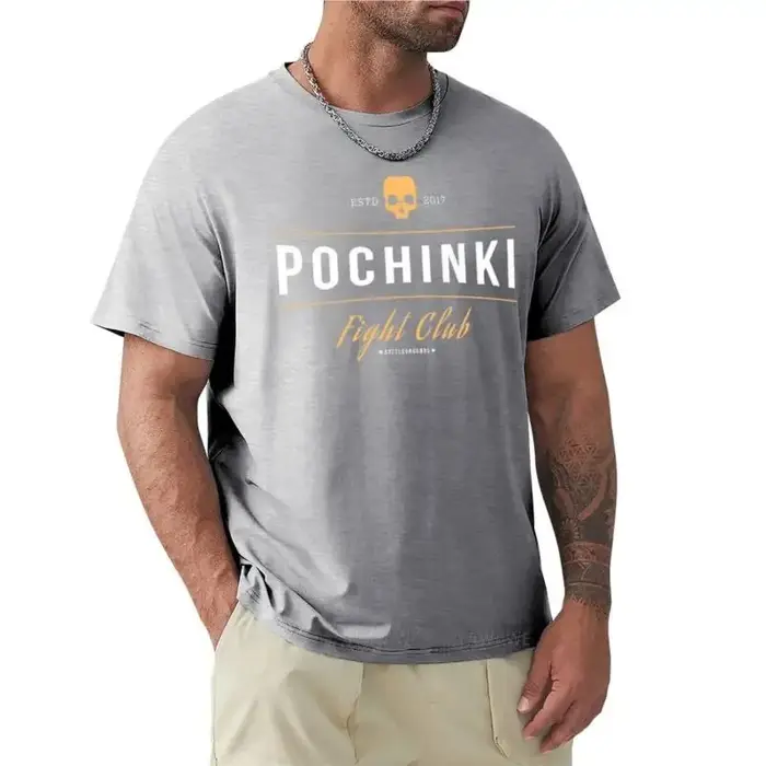 Pochinki Fight Club PUBG T-Shirt hippie vêtements été hauts mode coréenne hommes à manches courtes t-shirts