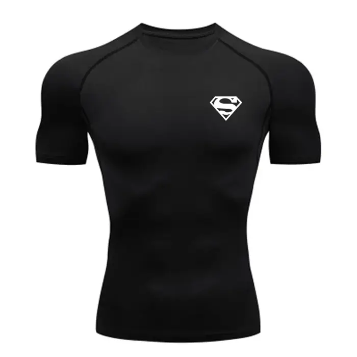 T-shirt de compression homme 2026 à manches courtes – Maillot de sport fitness