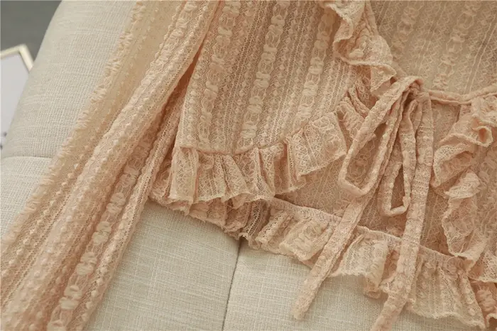 Blouson haussement d'épaules en dentelle pour femme