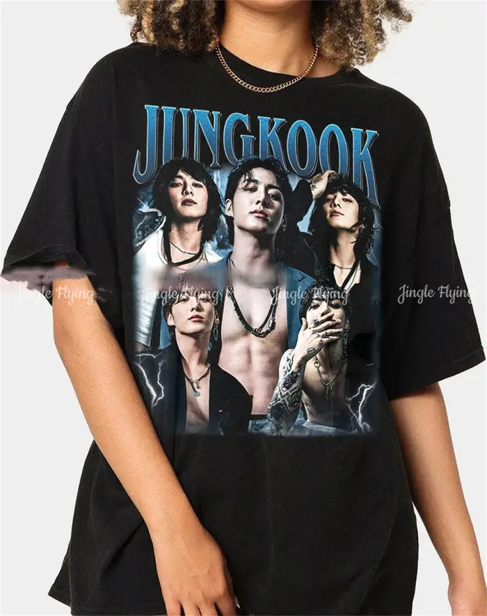 100% coton limité t-shirt Jungkook coréen Pop t-shirt Vintage unisexe chemise