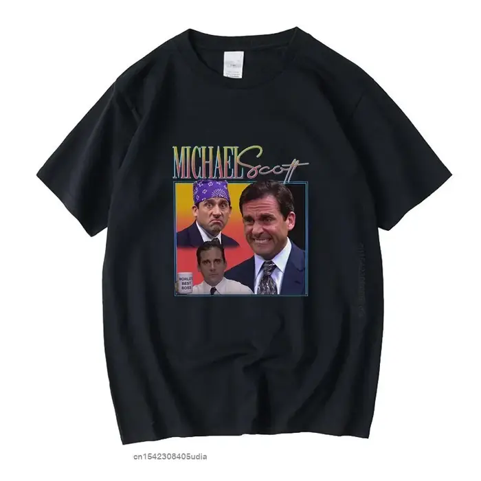 T-shirt homme et femme, humoristique et vintage, Michael Scott, Steve Carell, The Office zones age