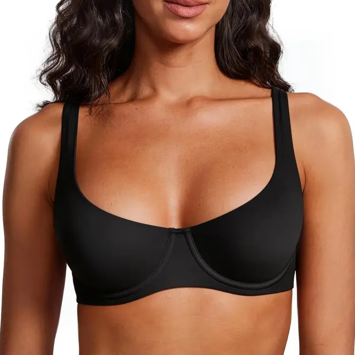 Soutien-gorge T-shirt pour femme, à armatures, sans rembourrage, invisible, en mélange de nylon, ave
