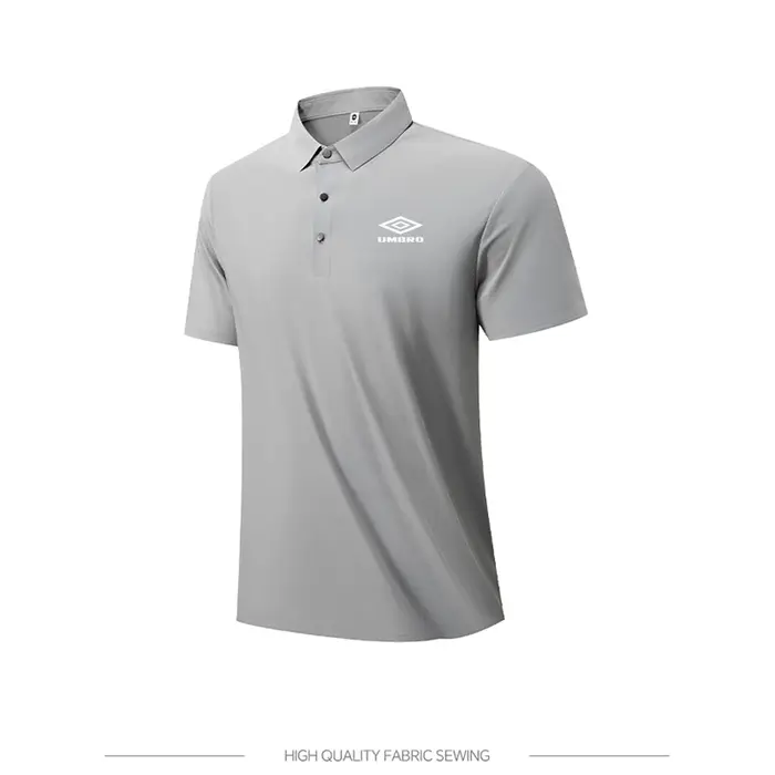 Polo UMBRO pour homme, été, sans couture, en soie glacée, séchage rapide, manches courtes, col classique, t-shirt décontracté pour le fitness et respirant