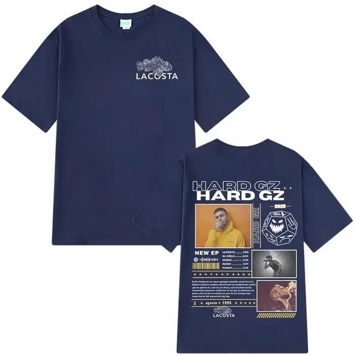Rappeur dur GZ Tour 2025 Merch T-shirt hommes Hip Hop mode coton à manches courtes T-shirts Vintage surdimensionné T-shirt haut Streetwear