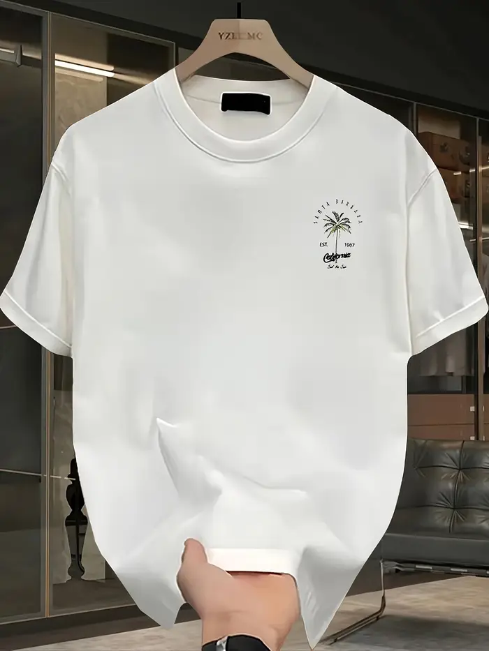 T-shirt rétro inspiré du surf avec motif « Soul The Sea » et palmier unique