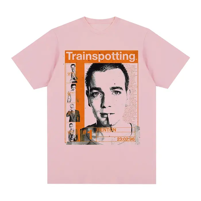Trainspotting t-shirt Vintage nouveau Portrait rétro Design classique britannique populaire coton hommes