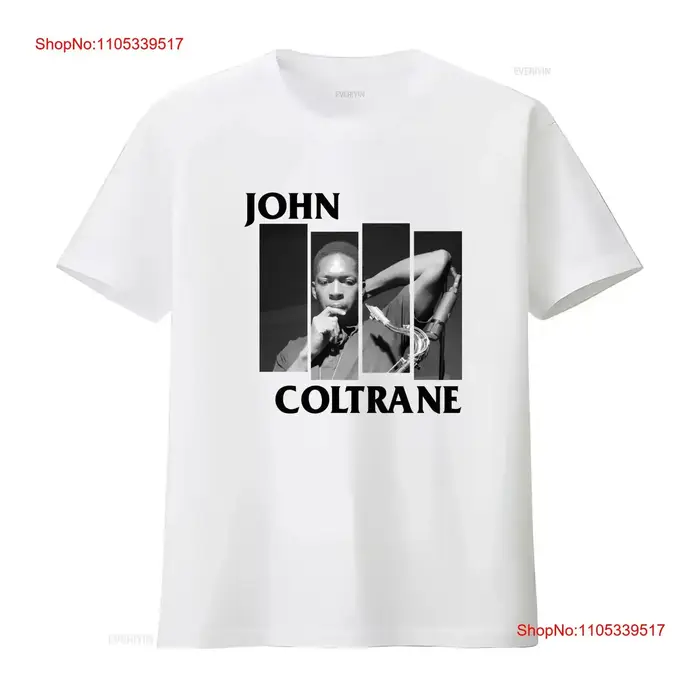 T-shirt vintage rétro John Coltrane blanc à manches courtes toutes tailles S à 5Xl 2F743