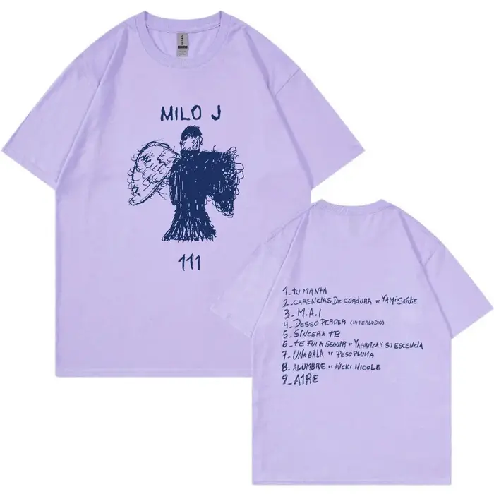 Rappeur Milo J Tour T-shirt 111 Album Merch T-Shirts hommes femmes mode Hip Hop manches courtes