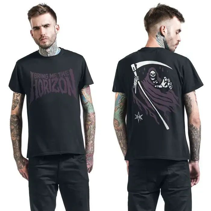 T-shirt en coton avec graphisme Bring Me The Horizon