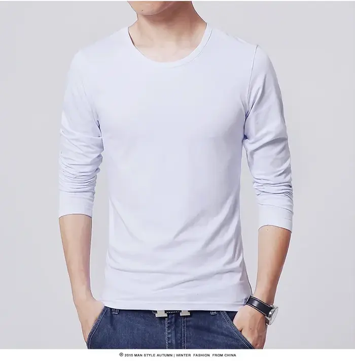 MRMT – T-Shirts à manches longues pour hommes, 3 couleurs de base, Slim, jeune homme, couleur Pure, 