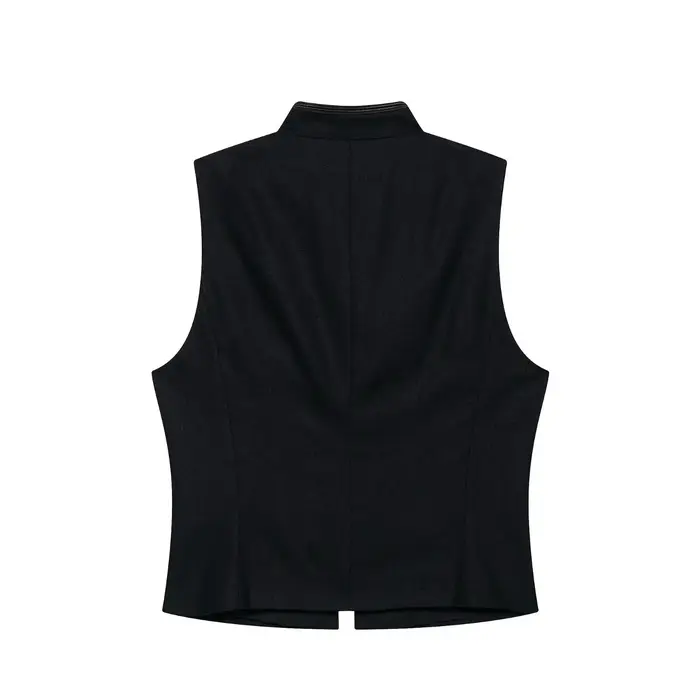 Nouvelle Chemise Noire Sans Manches Boutonnée Slim pour Femme – Collection Été 2026 – Chic Décontracté