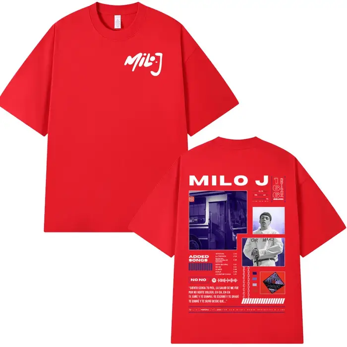 Rappeur Milo J 166 Album T-shirt hommes femmes mode Hip Hop T-shirt 100% coton décontracté surdimens