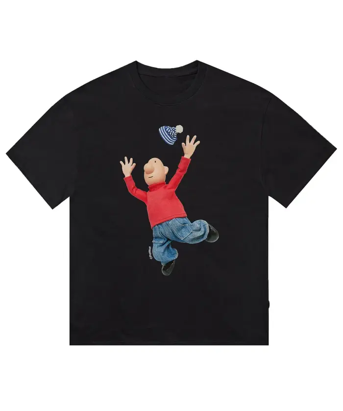 T-shirt à motif imprimé de personnages de dessins animés amusants